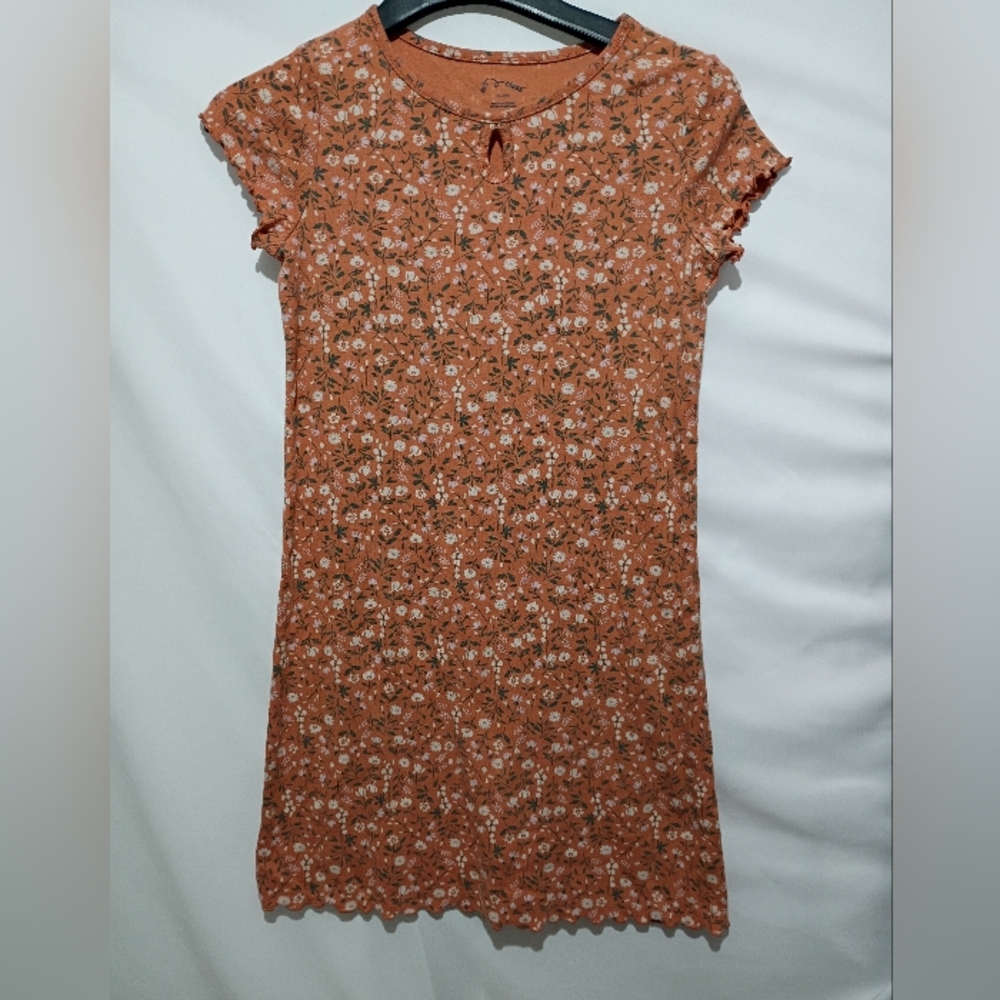 Art & Class Floral Rust Mini Dress